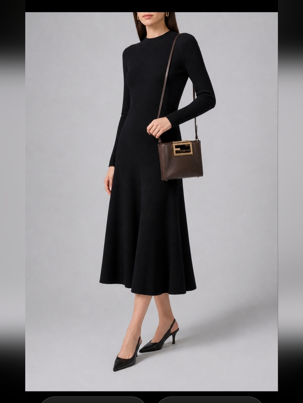 Fendy Small Way Leather Shoulder/crossbody Bag